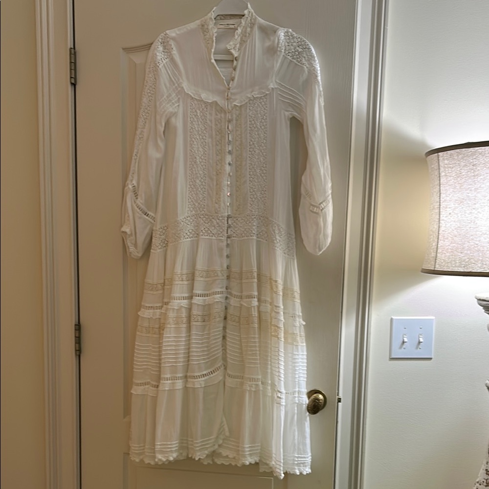 Spell Cream Long Sleeve Bishop Sundress Sailor Collar